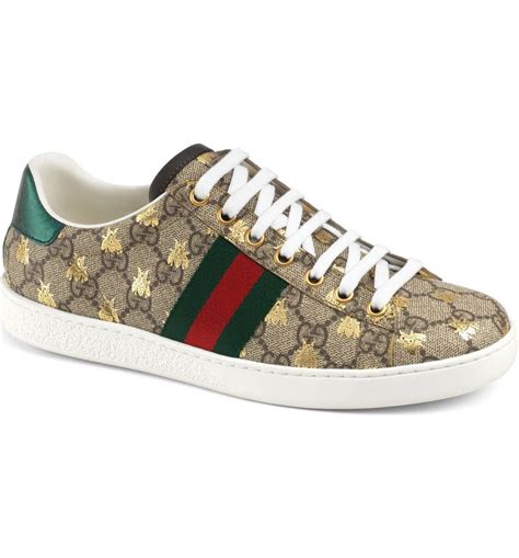 gucci bee sneakers streetstyle|Gucci new ace sneakers women's.